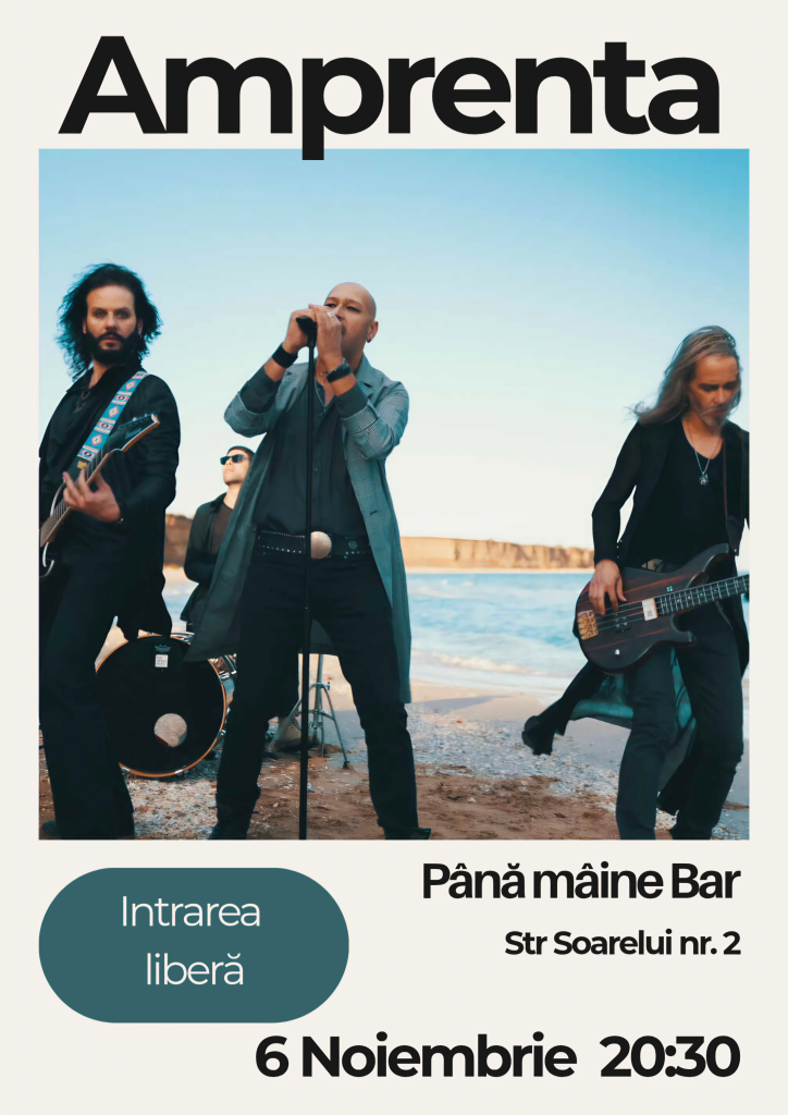 Afiș concert Amprenta la PÂNĂ MÂINE BAR, București